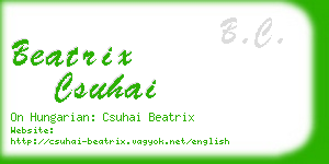 beatrix csuhai business card